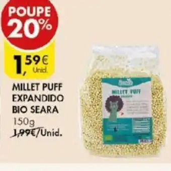 Pingo Doce Millet Puff Expandido Bio Seara 150g promoção