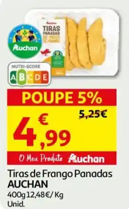 Auchan Tiras de Frango Panadas AUCHAN promoção