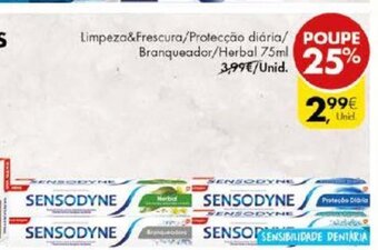 Pingo Doce Pasta de Dentes Sensodyne 75ml promoção