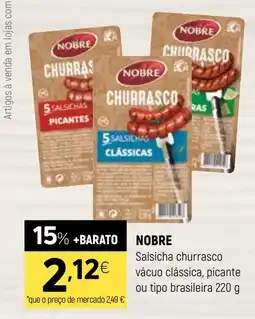 Coviran NOBRE Salsicha churrasco vácuo clássica, picante ou tipo brasileira promoção