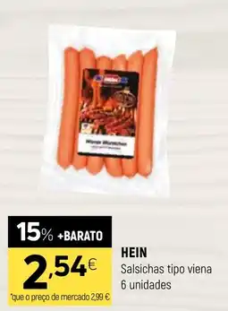 Coviran HEIN Salsichas tipo viena 6 unidades promoção