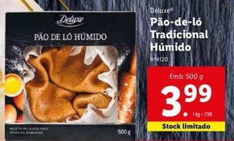 Lidl Deluxe Pão-de-Ló Tradicional Húmido 500g promoção