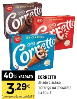 Coviran CORNETTO Gelado clássico, morango ou chocolate promoção