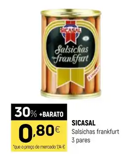 Coviran SICASAL Salsichas frankfurt 3 pares promoção