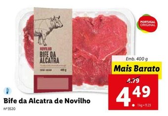 Lidl Bife da Alcatra de Novilho 400g promoção