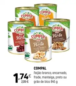 Coviran COMPAL Feijão branco, encarnado, frade, manteiga, preto ou grão de bico promoção