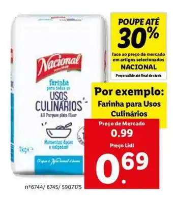Lidl Nacional Farinha para Usos Culinários promoção
