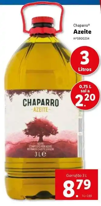 Lidl Chaparro Azeite 3L promoção
