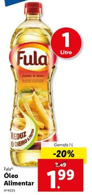 Lidl Fula Óleo Alimentar 1L promoção