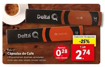 Lidl Delta Q Cápsulas de Café 10 cápsulas promoção