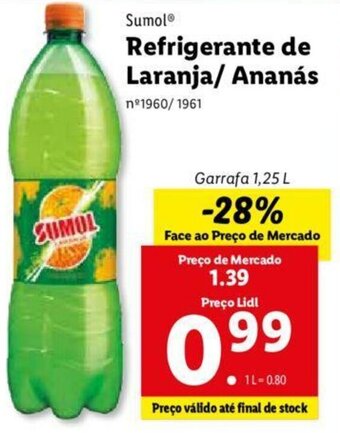 Sumol Refrigerante de Laranja/Ananás 1,25L