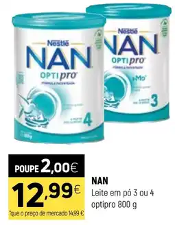 Coviran NAN Leite em pó 3 ou 4 optipro promoção