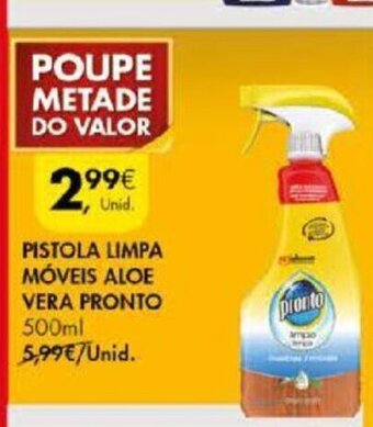 Pingo Doce Pistola Limpa Móveis Aloe Vera Pronto 500ml promoção