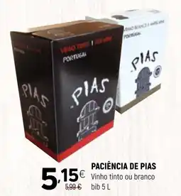 Coviran PACIÊNCIA DE PIAS Vinho tinto ou branco bib promoção