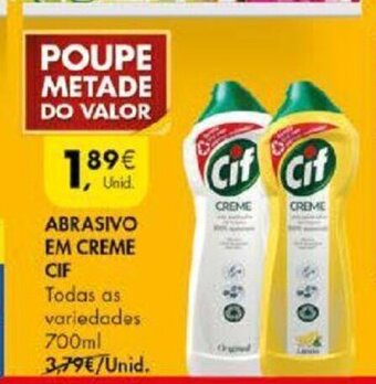 Pingo Doce Abrasivo em Creme CIF 700ml promoção