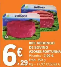 E.Leclerc Bife redondo de bovino azores fortunna promoção