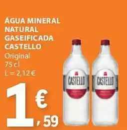 E.Leclerc Água mineral natural gaseificada castello promoção