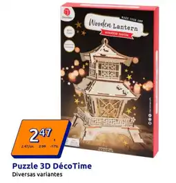 Action Puzzle 3D DécoTime promoção