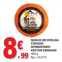 E.Leclerc Queijo de ovelha curado apimentado pastor serrano promoção