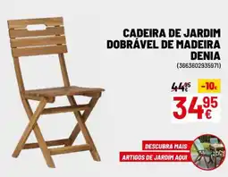 Brico Depôt Cadeira de jardim dobrável de madeira denia promoção