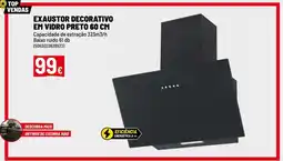 Brico Depôt Exaustor decorativo em vidro preto 60 cm promoção