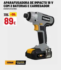 Brico Depôt Aparafusadora de impacto 18 v com 2 baterias e carregador promoção