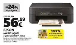 Radio Popular EPSON multifunções EXPRESSION XP-2200 promoção