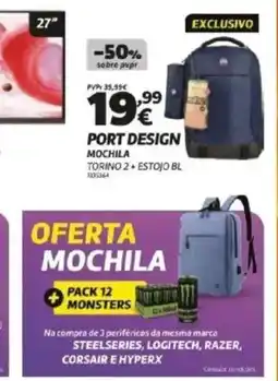 Radio Popular Port design mochila TORINO 2+ ESTOJO BL 1335364 promoção