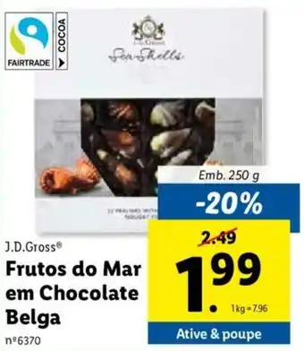 J.D. Gross Frutos do Mar em Chocolate Belga 250g