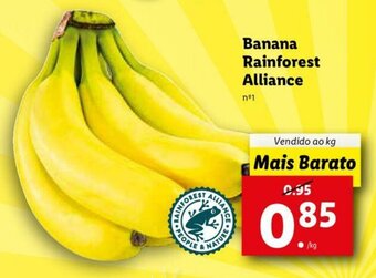 Lidl Banana Rainforest Alliance promoção