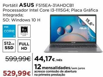El Corte Inglés Computador portátil asus promoção