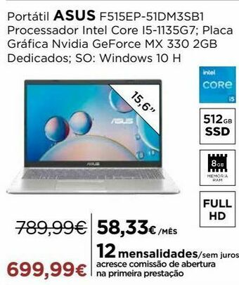 Computador portátil asus