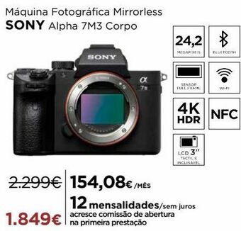 Câmera fotográfica sony