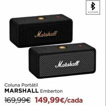 El Corte Inglés Coluna portátil marshall promoção