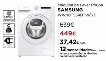 El Corte Inglés Máquina lavar roupa samsung promoção