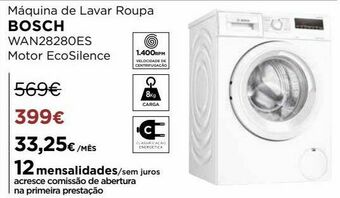 El Corte Inglés Máquina lavar roupa bosch promoção