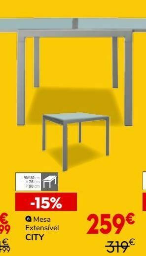 Conforama Mesa extensível promoção