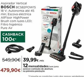 El Corte Inglés Aspirador vertical bosch promoção
