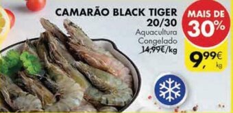 Pingo Doce Camarão Black Tiger 20/30 promoção