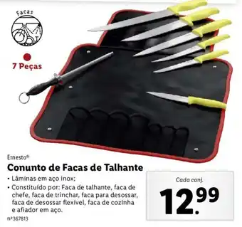 Lidl Ernesto Conunto de Facas de Talhante promoção