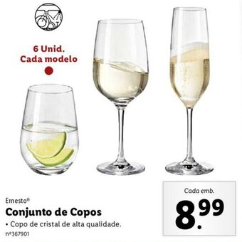Lidl Ernesto Conjunto de Copos promoção