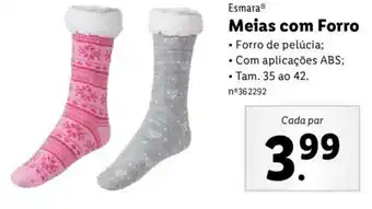 Lidl Esmara Meias com Forro 35 ao 42 promoção