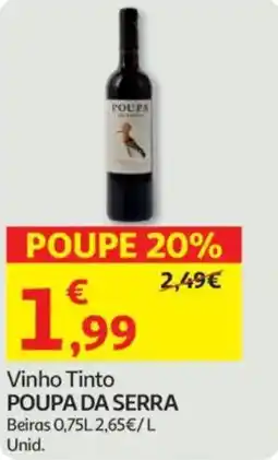 Auchan Vinho Tinto POUPA DA SERRA Beiras promoção