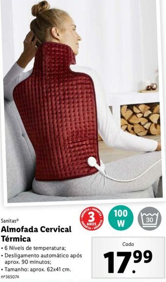 Lidl Sanitas Almofada Cervical Térmica promoção