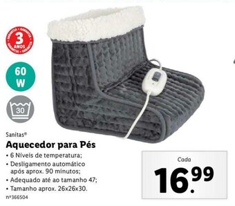 Lidl Sanitas Aquecedor para Pés promoção