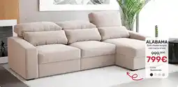 Homy Casa ALABAMA Sofá chaise longue com cama e baú promoção