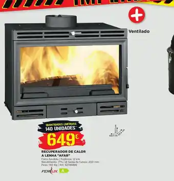 Bricomarché Recuperador De Calor A Lenha "AFAR" promoção