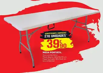 Bricomarché Mesa Portatil promoção
