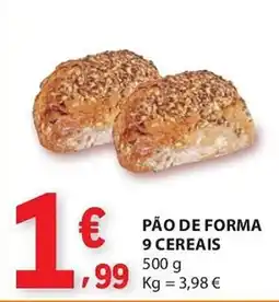 E.Leclerc Pão de forma 9 cereais promoção