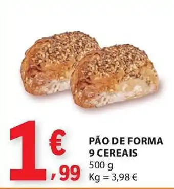 E.Leclerc Pão de forma 9 cereais promoção